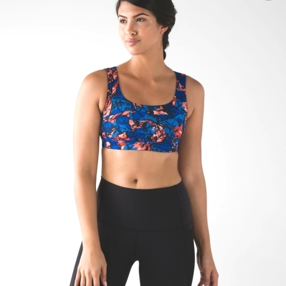 LULULEMON Energy Bra Exhale Yoga Storm Harbor Blue - Picture 6 of 13